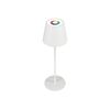 RealPower LED-RGB Tischlampe dimmbar mit Akku,weiss