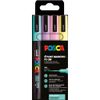 POSCA markeer stift UNI PC-3M 4de Set Soft Colo