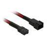 Nanoxia Kabel 3-Pin Verlängerung, 30 cm, schwarz/rot