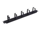 Equip 19" Kabelmanagement 5xMetallringe  Plastik 1U  RAL9005