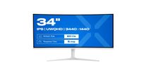 JAPANNEXT 86,4cm JN-IPS340UWQHD60C-C65W-HS-W  curved   UWQHD