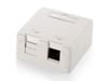 Equip Aufputzdose  2-Port Keystone ungeschirmt          weiß Polybeutel