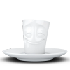 FIFTYEIGHT Espresso Mug mit Henkel 80ml - Vergnügt weiß
