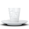 FIFTYEIGHT Espresso Mug mit Henkel 80ml - Verschmitzt weiß