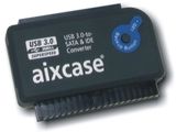 aixcase USB 3.0-to-SATA&/IDE-Konverter OTB, mit Netzteil TÜV