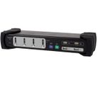 Equip KVM Switch 4x USB/PS2 Dual Monitor mit Audio schwarz