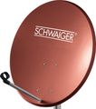 Schwaiger Sat Spiegel 80cm, Alu, Rund Ziegelrot