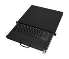 aixcase 19" Rack 1U Tastatur DE Trackball PS2&USB schwarz