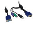 Inter-Tech IPC 19" KVM-Kabel VGA/PS2/USB, 3 m Länge
