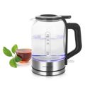 Emerio Wasserkocher, 1.5L, Glas, Smart Deckel