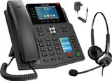 GEQUDIO GX5+ IP-Telefon Set mit Netzteil & Headset