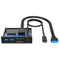 GRAUGEAR USB-HUB+Kartenleser Multi Front Panel, Type-C USB retail