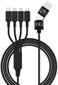 smrter Hydra ELITE 6in1 Nylon-Ladekabel Typ Lightning, black retail