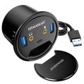 GRAUGEAR USB 3.0 Tisch Hub mit Audio- und Mikrofonanschluss