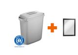 DURABLE Abfallbehälter DURABIN 60l ECO Deckel grau+DURAFRAME
