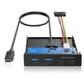 GRAUGEAR Multi Frontblende 4-Fach USB-HUB, 2x USB-C,2x USB-A retail