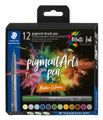 STAEDTLER MultiInk Pigment Arts brush pen 12er-Set Nature retail