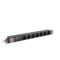 Lanberg PDU Steckdosenleiste 19" 1U 7x Schuko SPD-3MP 2m