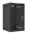 Lanberg Rack Wandschrank 10" 9U/280X310 Glastür schwarz