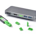 SmartKeeper Mini "DisplayPort" Blocker grün 4 Stk.+Key