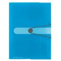 Herlitz Gummizugmappe A4 PP transparent blau