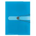 Herlitz Gummizugmappe A4 PP transparent blau