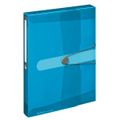 Herlitz Sammelbox A4 PP 4.0cm blau transp. m.Gummizug