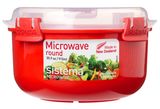 sistema Mikrowellenbehälter Rund mit Ventil 915 ml rot