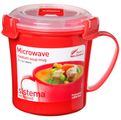 sistema Mikrowellen-Suppentasse mit Ventil 656 ml rot