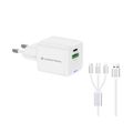 CONCEPTRONIC Ladegerät 2Port 33W,1xUSB-C,1xUSB-A +3-in-1 sw