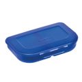 Herlitz Brotdose Blau 23x15.5x4cm 2tlg. Push-Verschluss