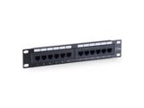 Equip 10" Patchpanel 12xRJ45 Cat5e UTP 1HE 100MHz RAL9005