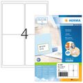 HERMA Adressetiketten A4 weiß 99,1x139 mm Papier 400 St.
