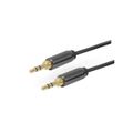 Equip Audiokabel 3.5mm St/St Metallst. 2.50m schwarz Polybeutel