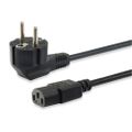 Equip Netzkabel Anschl. Schukon. 1.80m gewinkelt schwarz Polybeutel