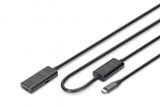 DIGITUS Verlängerungskabel USB-C->USB-A St./Bu. 10G 10,00m