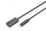 DIGITUS Verlängerungskabel USB-C->USB-A St./Bu. 10G 5,00m