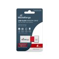 MediaRange USB-Stick 4GB USB 2.0 Slider red