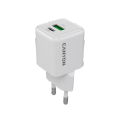 Canyon Wall Charger CU20AC GaN 20W PD, 2-Port (USB-A/USB-C) retail