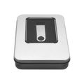 MediaRange Aluminium-Box Aufbewahrung von USB Sticks silber