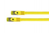 Python Patchkabel m. Cat.7 Rohkabel Nylongefl. gelb 1,5m