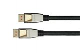 Python DisplayPort 1.4 Kabel Nylongeflecht schwarz 5m