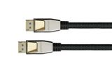 Python DisplayPort 2.0 Kabel Nylongeflecht schwarz 1m