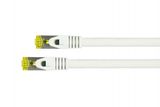 Python Patchkabel m. Cat.7 Rohkabel Nylongefl. weiß 30m