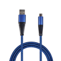 2GO USB Lade-/Datenkabel USB-A - Micro-USB 1m Nylon blau