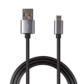 2GO USB Lade-/Datenkabel "Luxury" f. USB Type C 3.1 1m grau