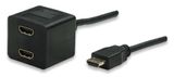 Techly HDMI Videokabel Splitter Stecker auf 2x HDMI Buchse