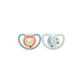 NUK Space Night Silikon-Schnuller 0-6M, 2 St, blau/mint