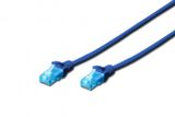 DIGITUS Patchkabel Cat5e U/UTP 2xRJ45 0.50m CCA blau Hebels. Polybeutel