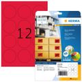 HERMA Etiketten A4 neon-rot 60 mm rund Papier matt 240 St.